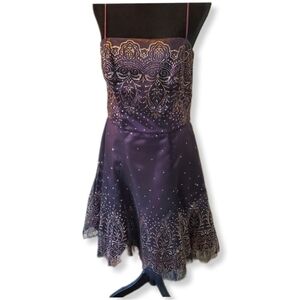 Masquerade Tulle With Gold Sparkle & Sequins Dress Sz 11/12